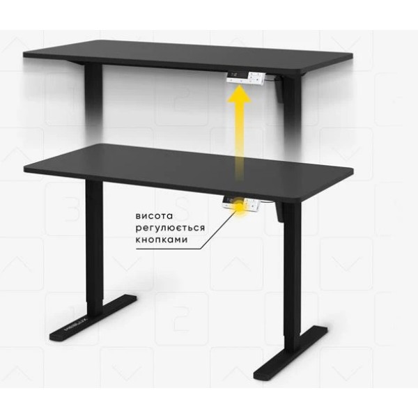 Фото - Стол с электрорегулировкой высоты Mealux PowerDesk Lite Black (EVO-201 Lite B/B)